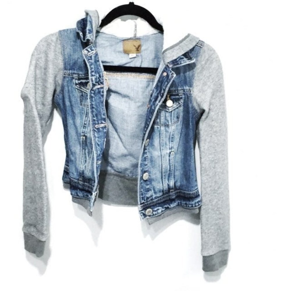 AEO Jean Jacket Sweatshirt Combo Size XS